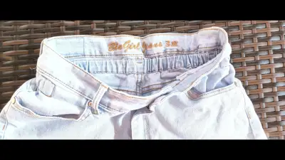 Shorts de mezclilla claros para mujer talla 32 - miniatura 3