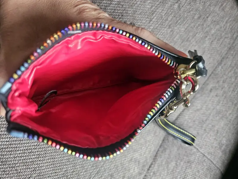 Monedero de mano multicolor con estampado DB - 3