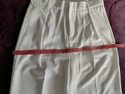 Pantalones blancos hueso de vestir Anewsta talla L - miniatura 3