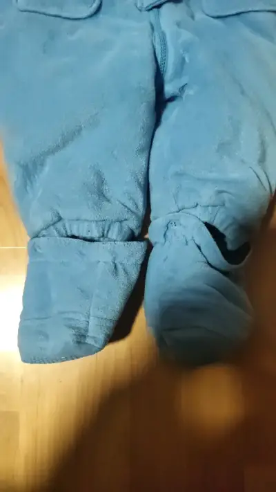 Enterito polar azul para bebé con capucha - miniatura 3