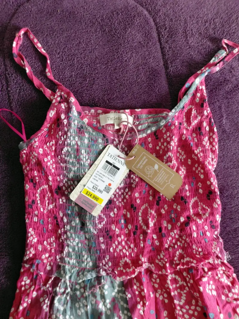 Vestido largo estampado rosa Tatianna - 1