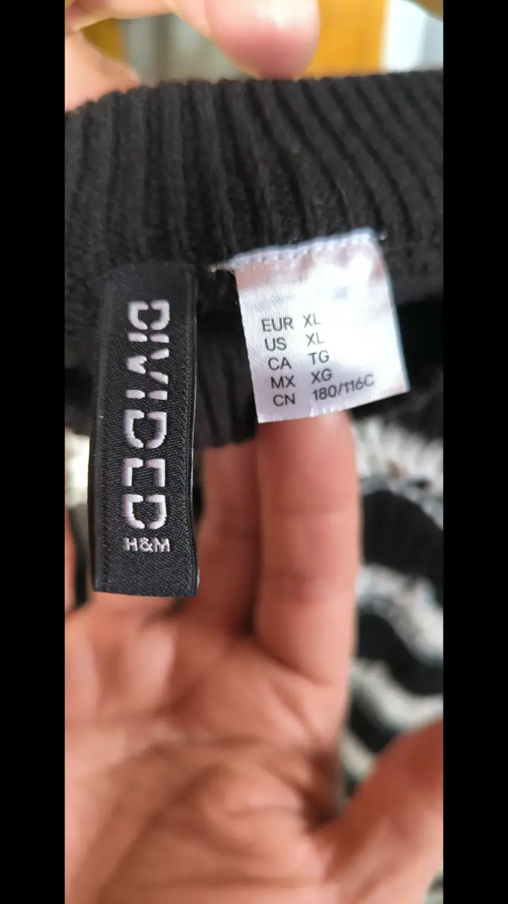 Suéter de punto a rayas blanco y negro H&M - 3