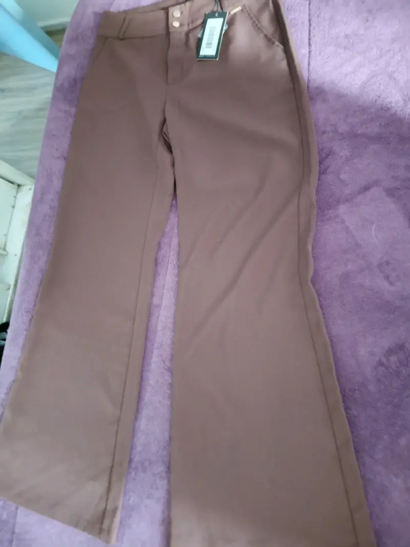 Pantalones marrones de vestir Liola talla 44 - 5