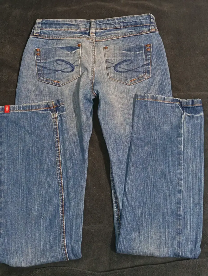 Jeans de mezclilla azul para mujer - 1