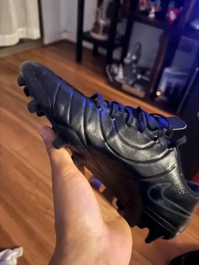 Botines de fútbol Nike tiempo negros - miniatura 3