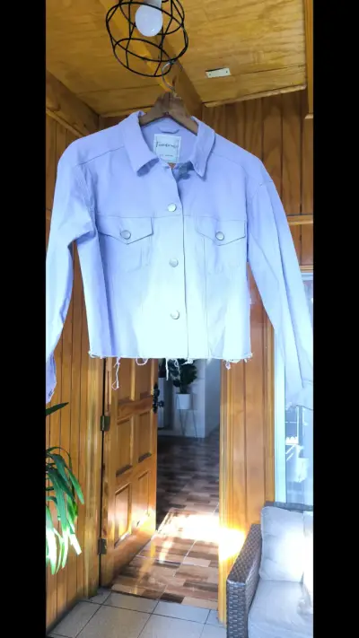 Chaqueta de mezclilla lila Freedom para mujer - miniatura 1