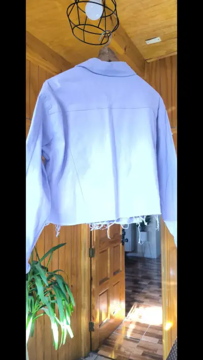 Chaqueta de mezclilla lila Freedom para mujer - miniatura 3