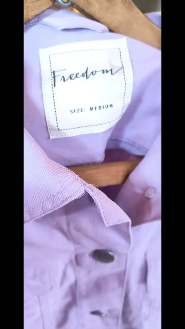 Chaqueta de mezclilla lila Freedom para mujer - 4