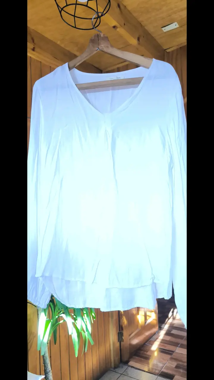 Polera manga larga FashionSpark negra y blanca - 3