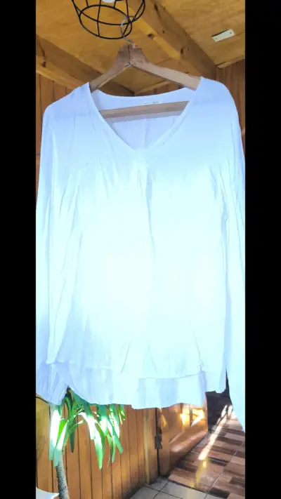Polera manga larga FashionSpark negra y blanca - miniatura 3