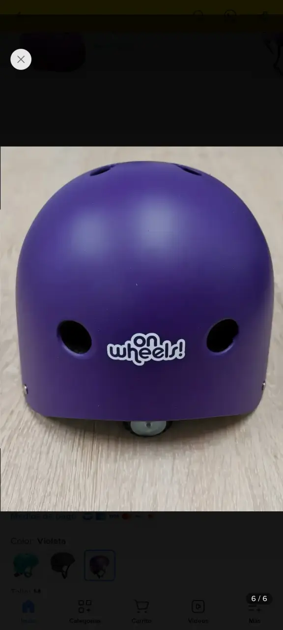 Casco de bicicleta morado On Wheels con luz trasera - 1