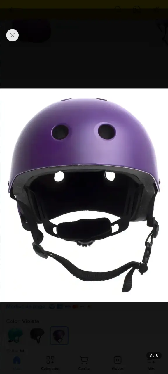 Casco de bicicleta morado On Wheels con luz trasera - 4