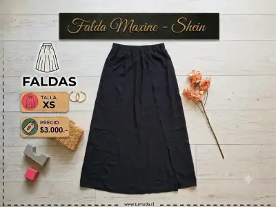 Falda larga negra Shein Maxine talla XS - miniatura 1