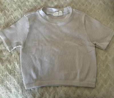 Polera blanca de algodón Americano talla XS - miniatura 1