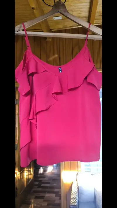 Blusa blanca con encaje y blusa rosada Alaniz - miniatura 5