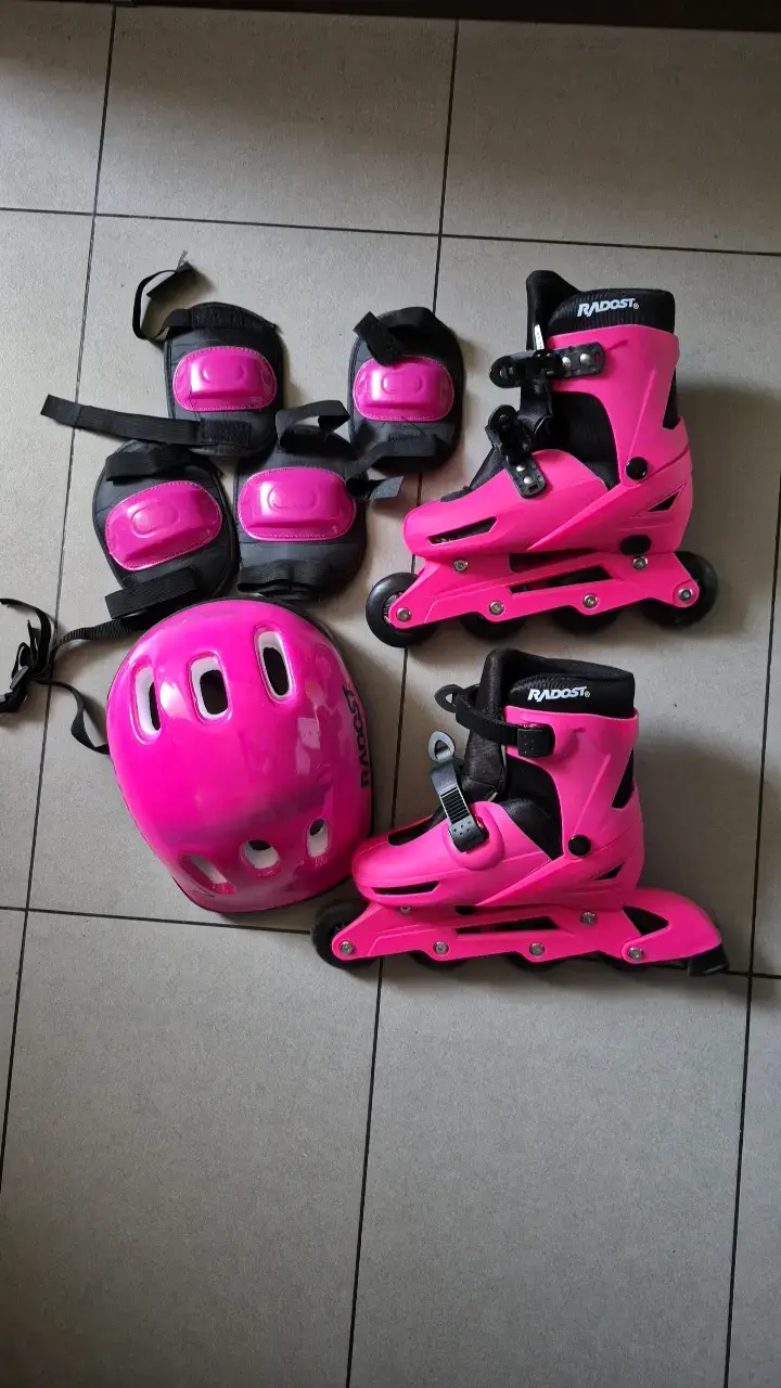 Set de Patines en Línea Radost Rosa con Protección - 1
