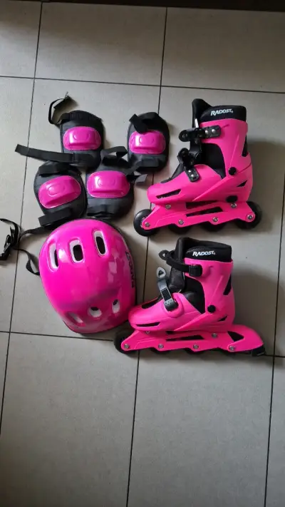 Set de Patines en Línea Radost Rosa con Protección - miniatura 1