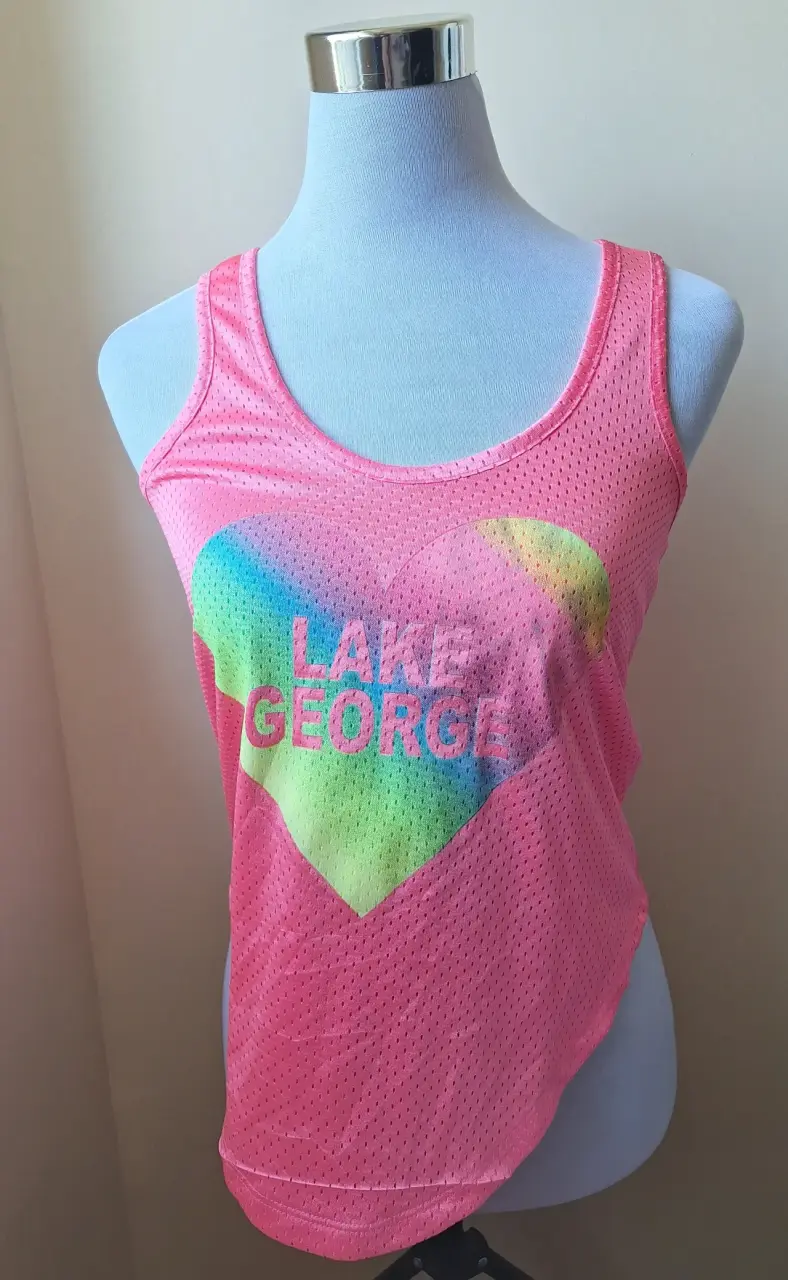 Polera sin mangas rosa deportiva