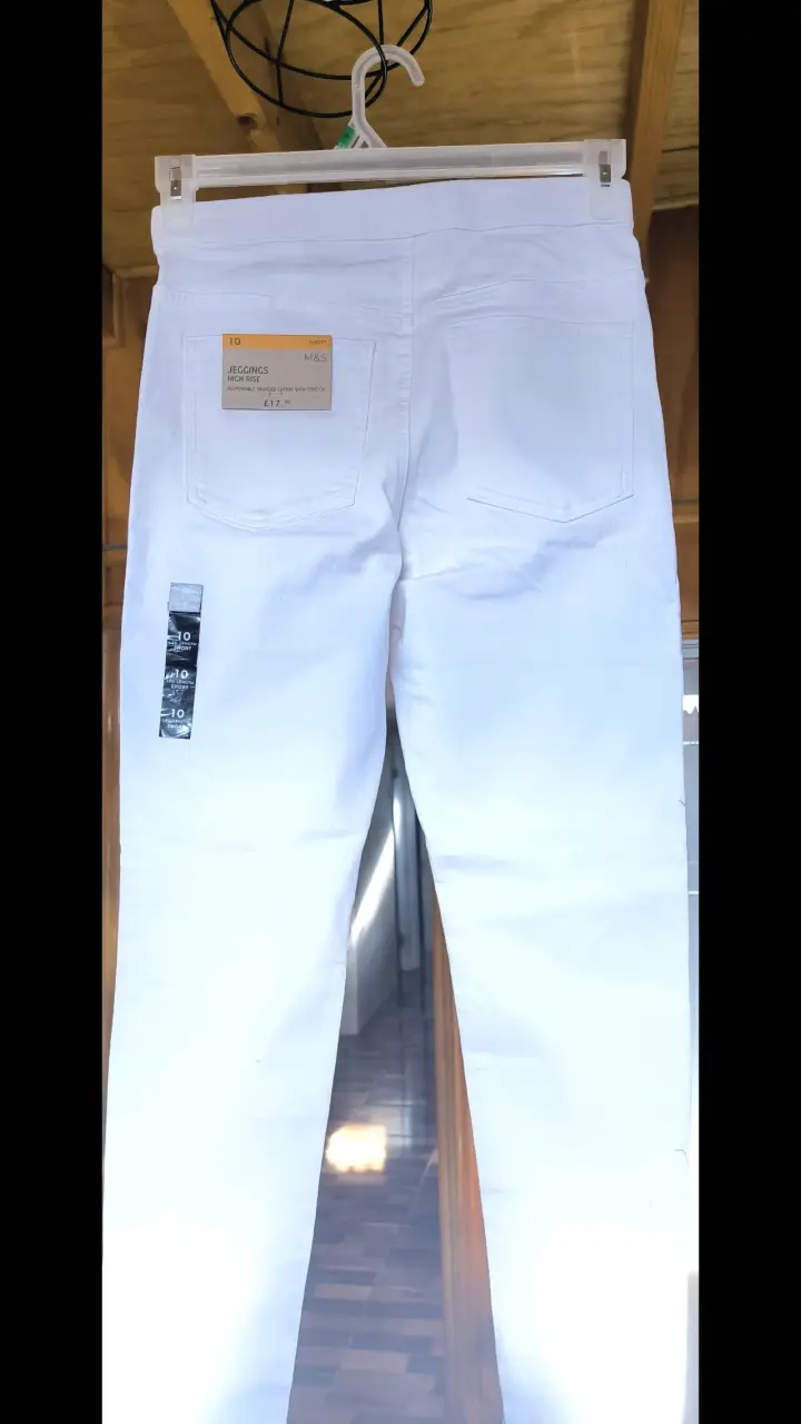 Jeggings blancos para mujer, talla 12 - 2