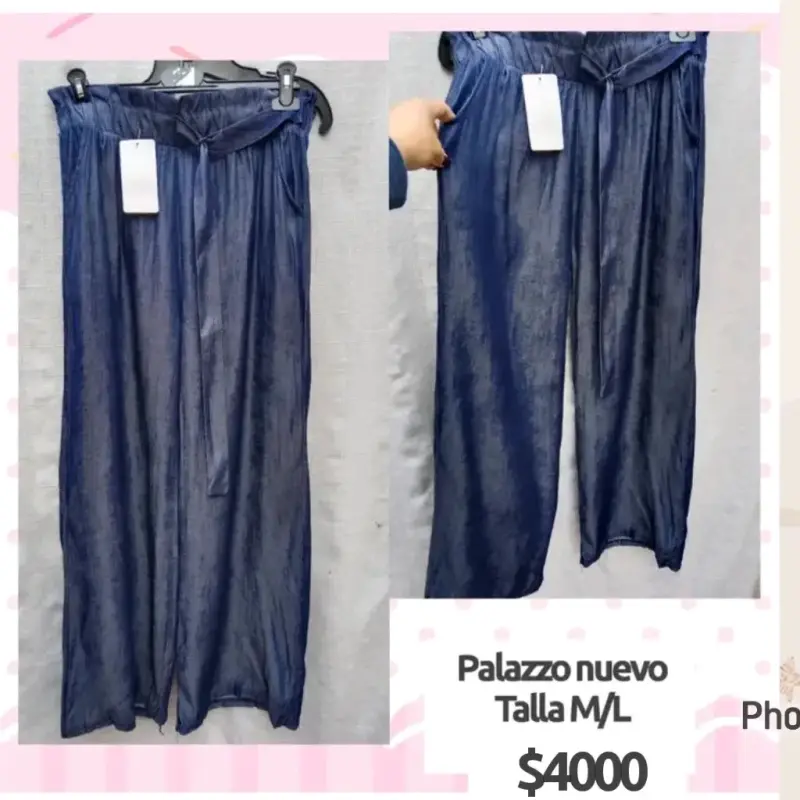 Pantalones palazzo azul talla M/L nuevos