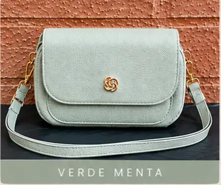Cartera cruzada verde menta elegante