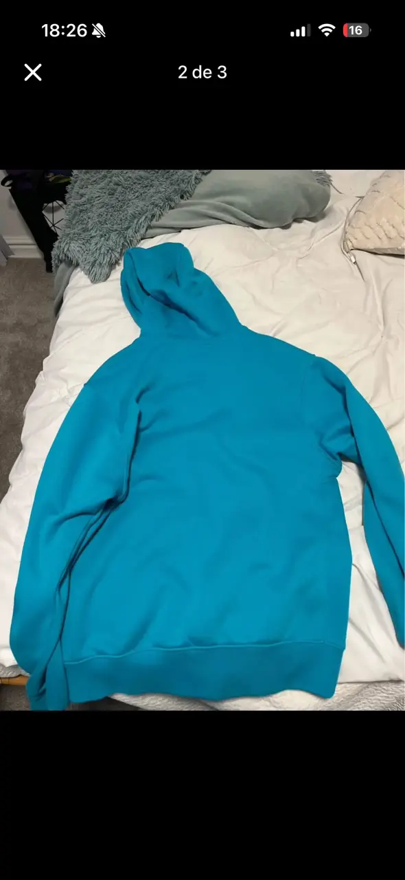 Polerón con capucha Nike azul unisex - 2