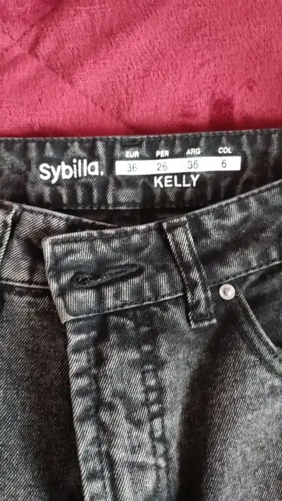 Jeans grises desgastados Sybilla para mujer - miniatura 2