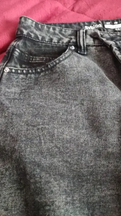 Jeans grises desgastados Sybilla para mujer - miniatura 3