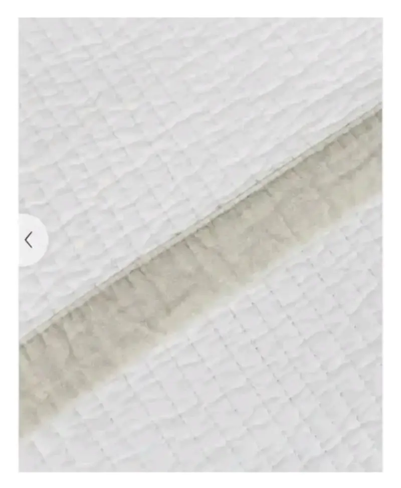 Juego de Cama Blanco con Detalles Beige 1.5 - 2