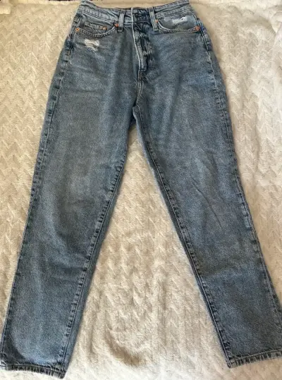 Jeans Mom Fit H&M Azul Claro - miniatura 1
