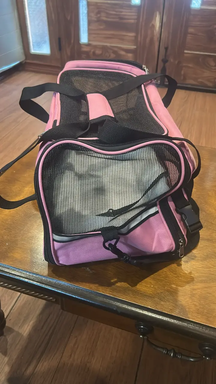 Bolso transportador para mascotas rosa - 1