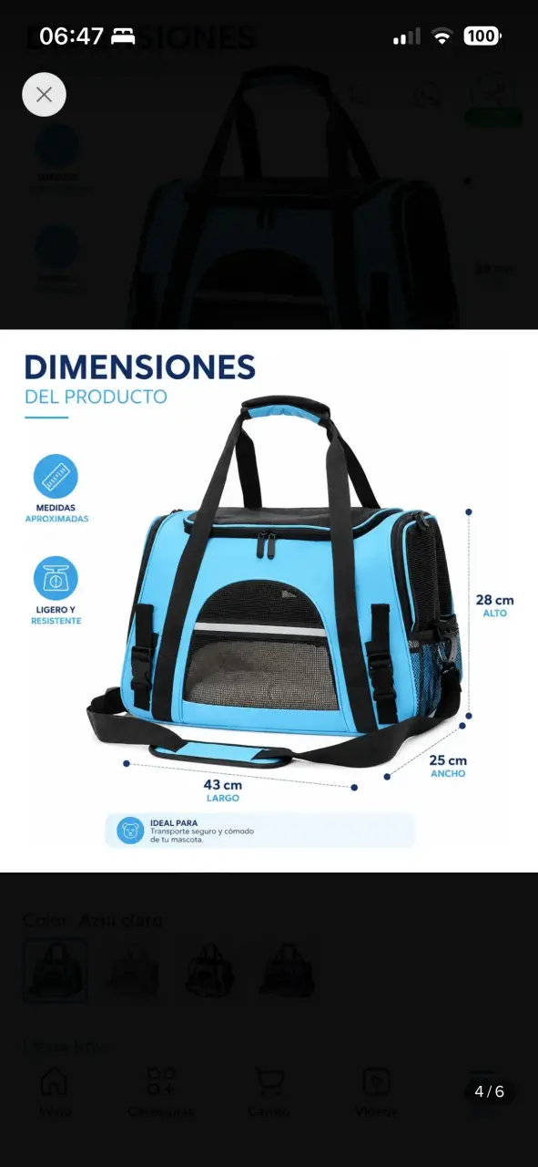 Bolso transportador para mascotas rosa - 5