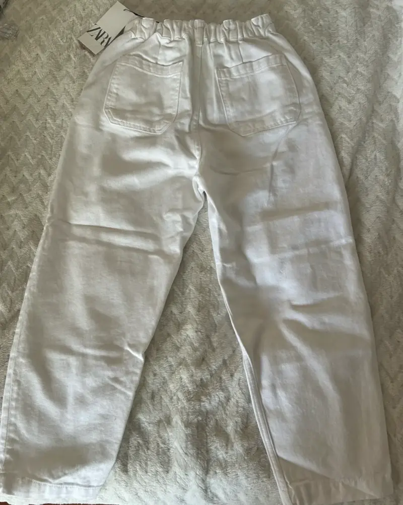 Pantalones blancos de mujer Zara talla 32 - 2