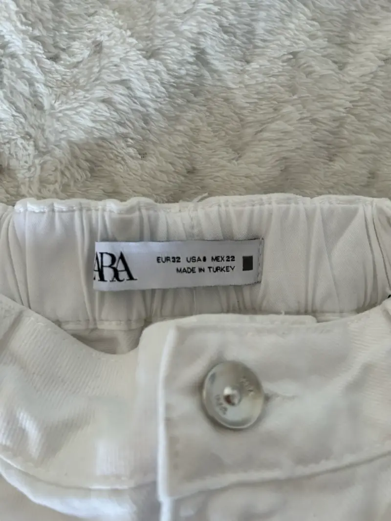 Pantalones blancos de mujer Zara talla 32 - 3