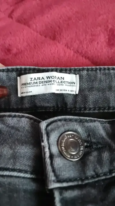 Jeans Zara Woman gris oscuro - miniatura 2