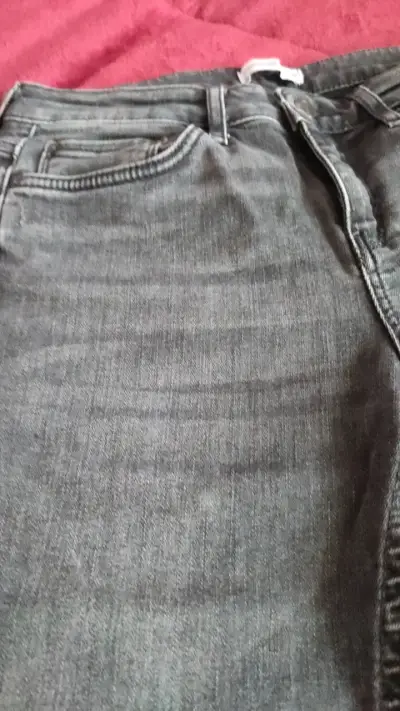 Jeans Zara Woman gris oscuro - miniatura 4