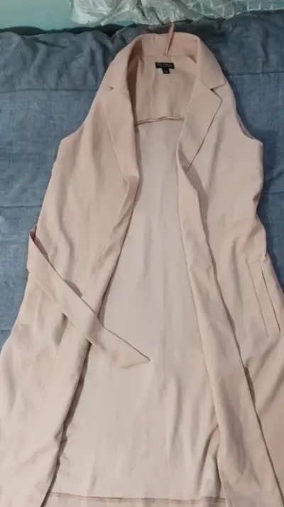 Chaleco largo beige Miss Selfridge - miniatura 3