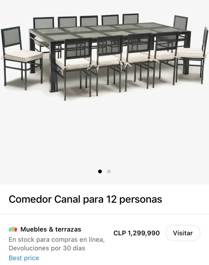 Juego de Comedor Exterior para 12 Personas - 2