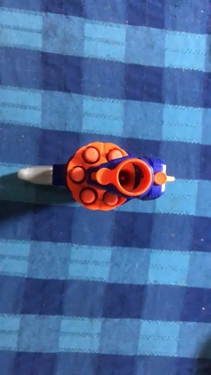 Pistola Nerf Elite Disruptor azul y naranja - 3