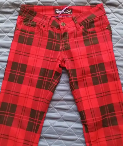 Pantalones escoceses rojos - miniatura 1