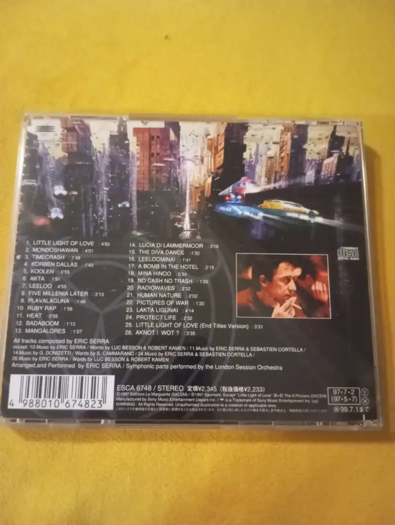 CD El Quinto Elemento Soundtrack - Eric Serra (Edi - 2
