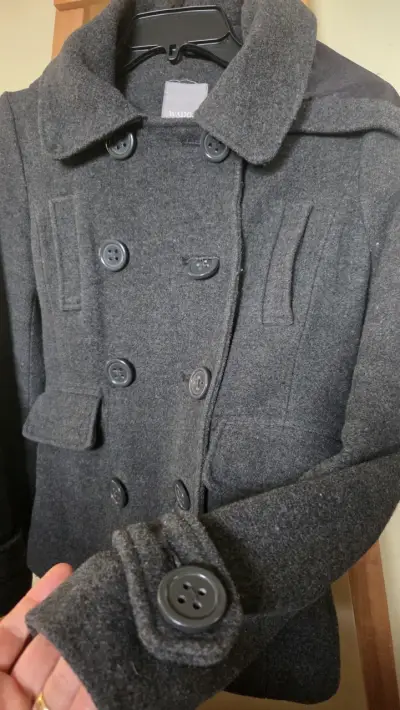 Abrigo gris doble botonadura Wados para mujer - miniatura 3