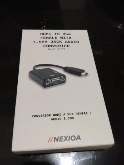 Convertidor HDMI a VGA con Audio 3.5mm Nexioa - miniatura 1