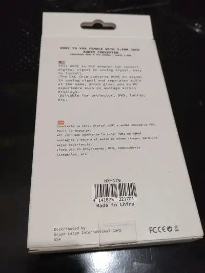 Convertidor HDMI a VGA con Audio 3.5mm Nexioa - miniatura 2