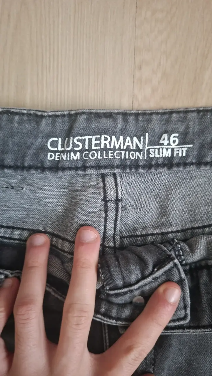 Jeans Clusterman desgastados gris talla 46 - 2
