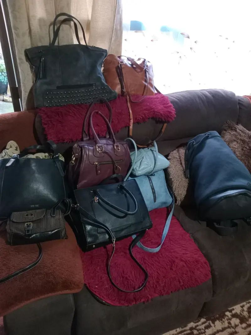 Lote de bolsos y carteras de cuero variados - 4
