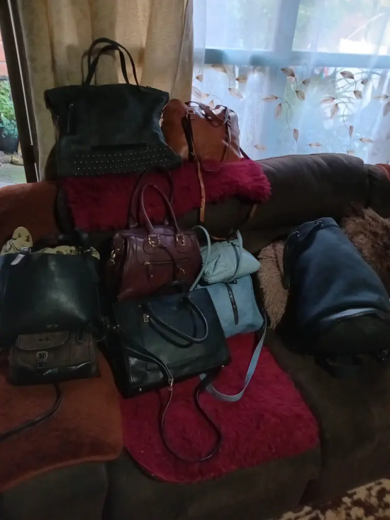 Lote de bolsos y carteras de cuero variados - 6