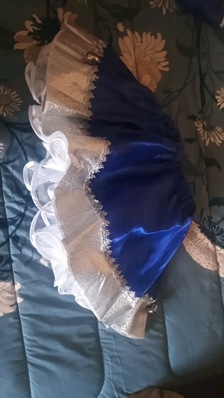 Vestido Caporal Azul con Detalles Plateados - 4