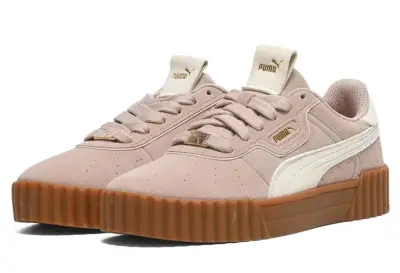 Zapatillas Puma rosa de gamuza para mujer - miniatura 1
