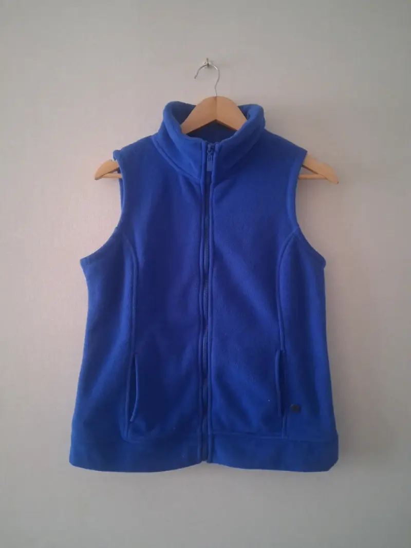 Chaleco polar sin mangas azul unisex